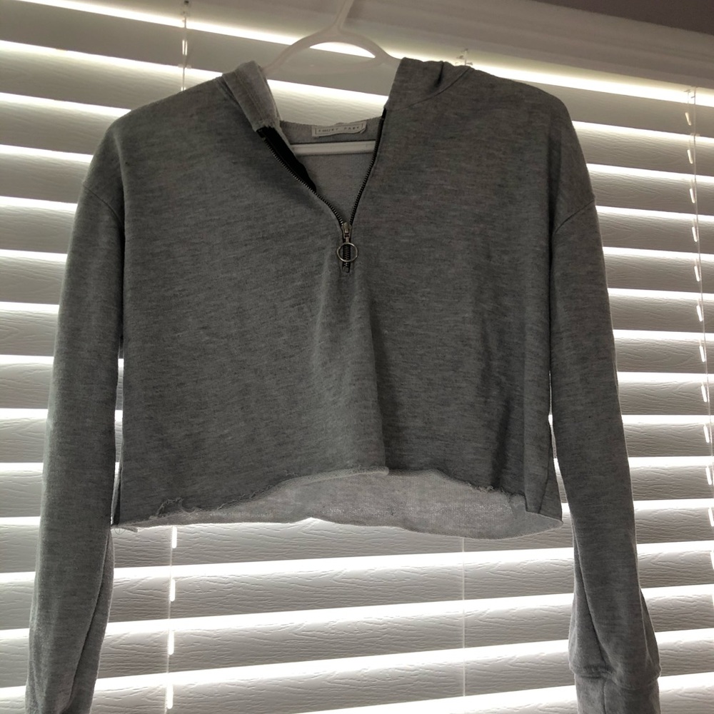 Grey XSmall Women’s Sweater w/half down zipper